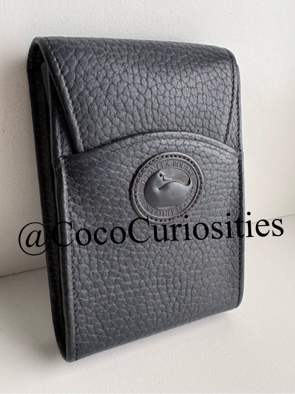 Dooney & Bourke Navy Leather wallet Hard drive Battery Sleeve Accessory Pouch